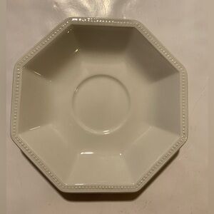 Vintage Johnson Brothers Set Of 4 White Octagonal Saucers Made In England